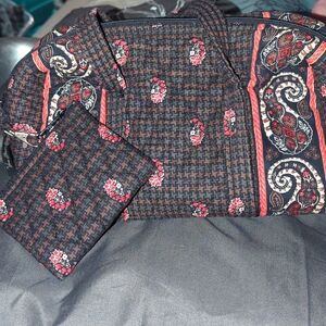 Vera Bradley quilted paisley print purse